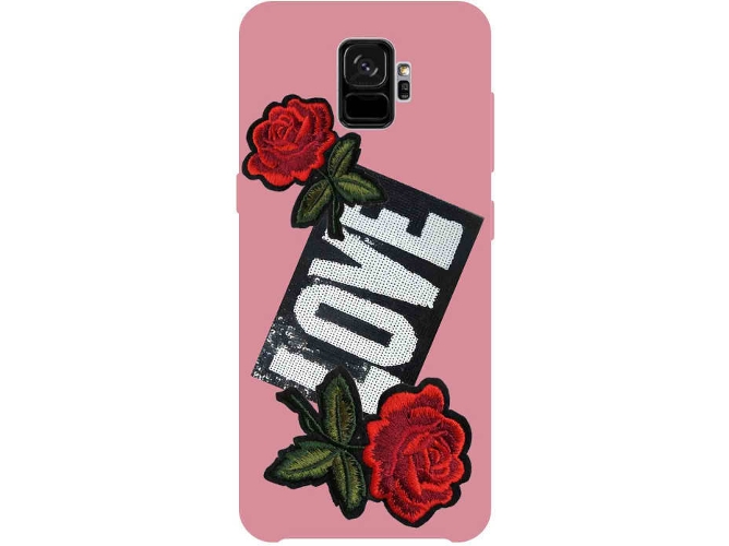 Funda Samsung Galaxy S9 SBS Love Patch Rosa