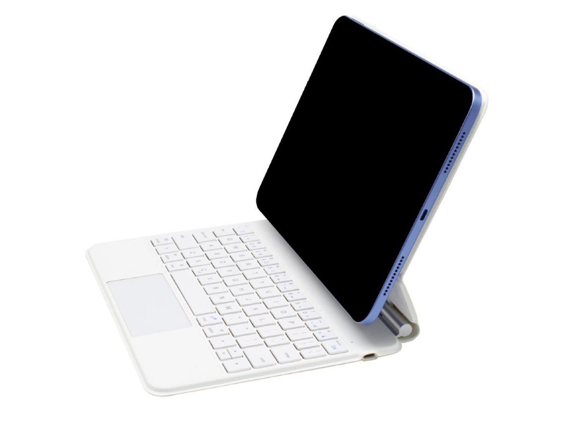 Teclado HALINUIA compatible con iPad A16 de 11.ª generación (blanco) (2025)