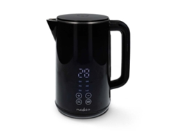 Hervidor eléctrico de 1,7 l y 2200 W con indicador de temperatura, color negro, Nedis