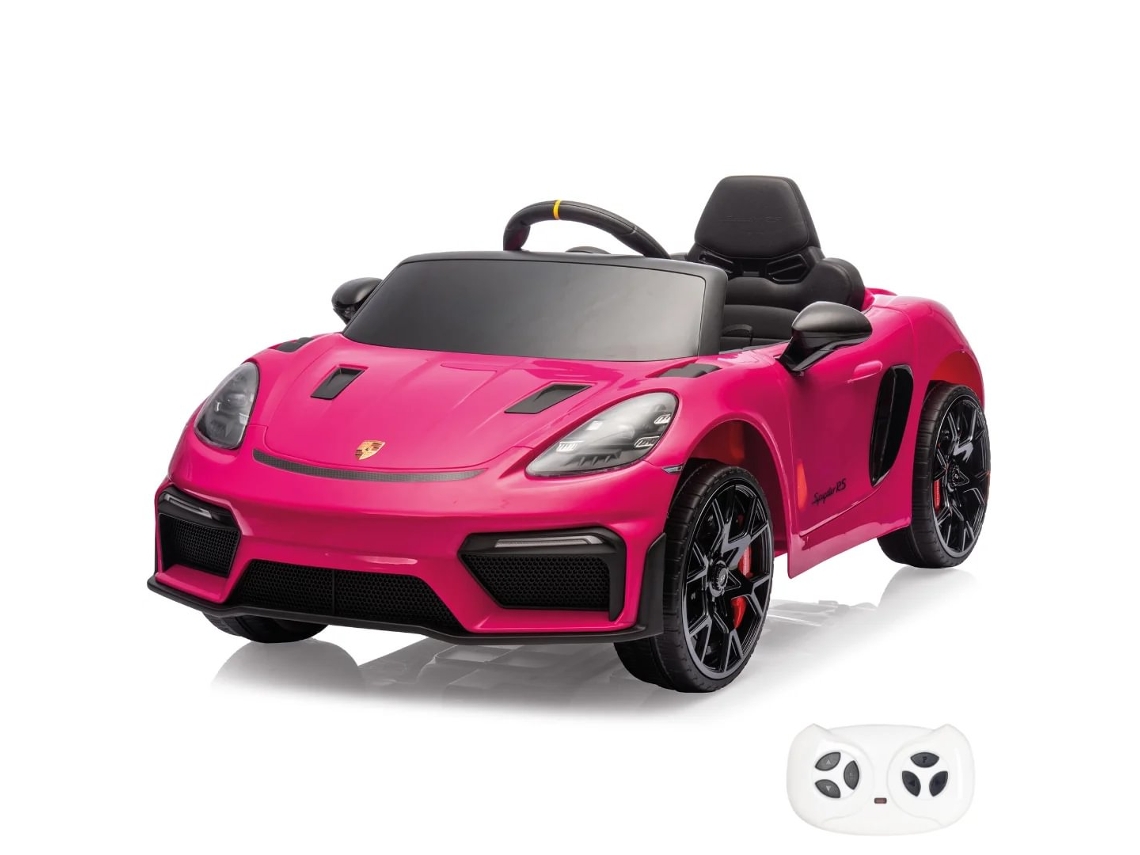 Vehículo Eléctrico Para Niños 12v - Porsche 718 Spyder Rs - 1 A 5 Años - Rosa
