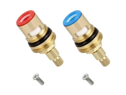 2026altiro-2 Cartuchos Cerámicos De 1/2'' De Latón, Repuesto Universal Para Grifos De Cocina Y Baño (agua Fría Y Caliente).