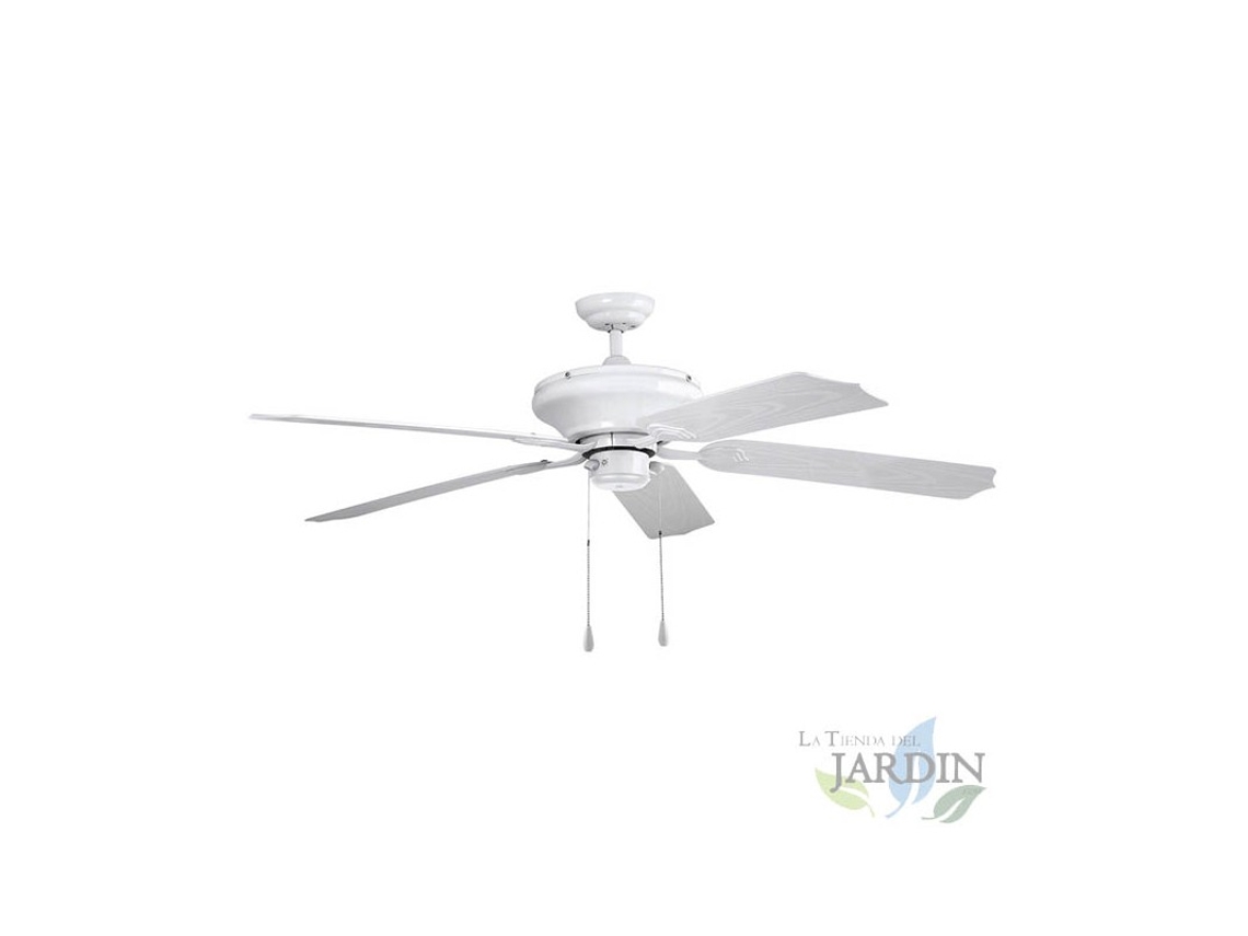 Ventilador De Techo Para Exterior Orbegozo, 5 Palas De Pvc, 3 Velocidades, 60w, Blanco Suinga