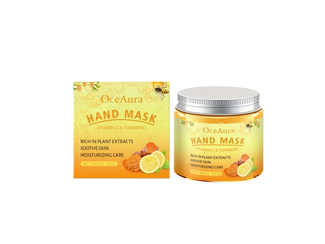 Mascarilla de manos peel-off con vitamina C y cúrcuma