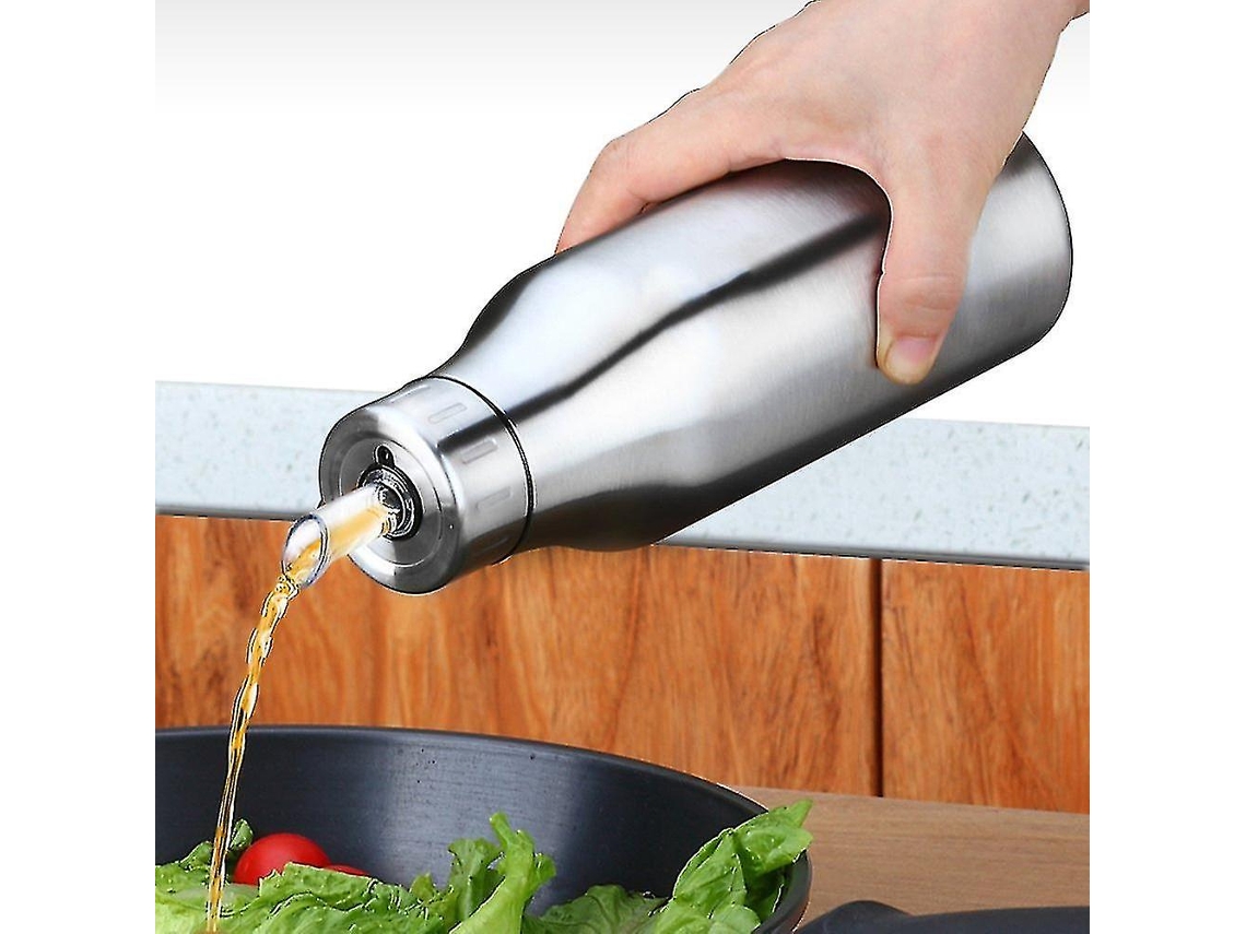 Botella Dispensadora De Vinagre Aceite De Acero Inoxidable Con Tapa Anti-polvo Y Sin Goteo Capacidad 500/750/1000ml 500ml