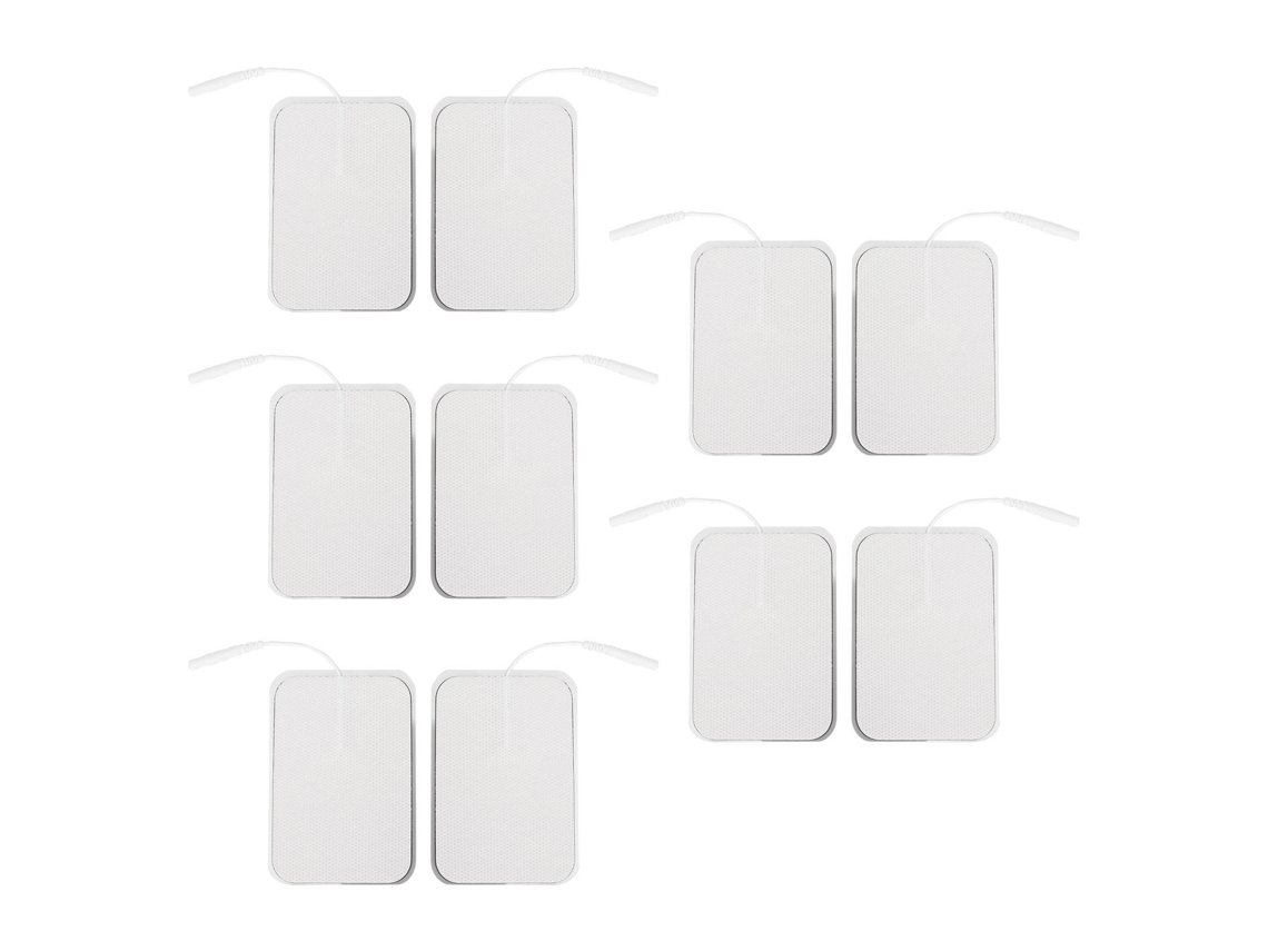 10 Almohadillas De Electrodos Rectangulares Reutilizables Para Máquina Tens