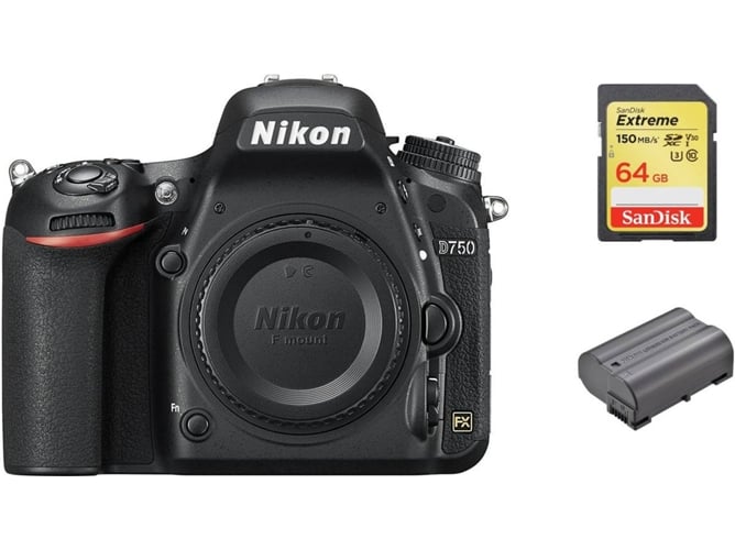 Kit Cámara Réflex NIKON D750 + 64GB SD + EN-EL15B