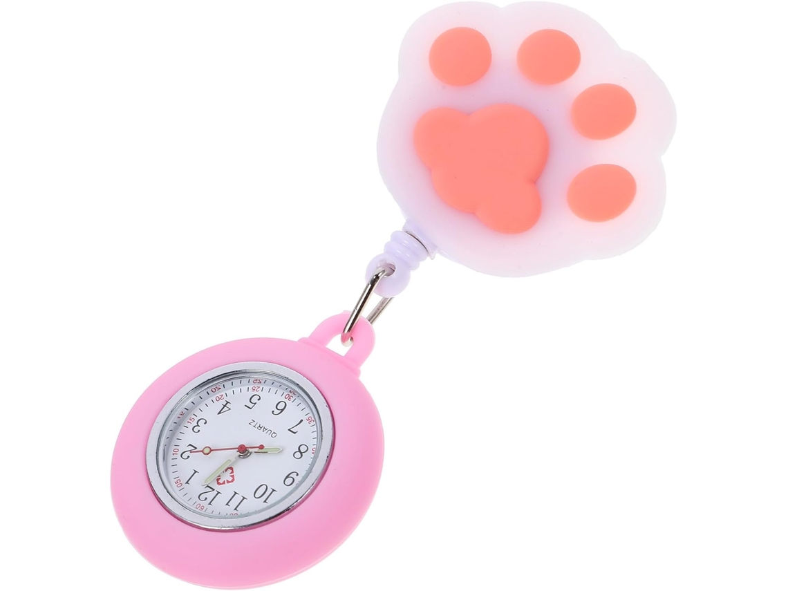 Reloj Enfermera Luminoso Silicona Cierre Seguro Diseño Creativo Huella Profesionales Salud Gato