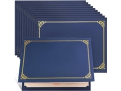 Juego De 30 Fundas Decorativas Para Diplomas, Tamaño Carta (8,5 X 11 Pulgadas), Borde Metálico.