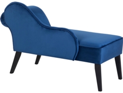 Chaise Longue Biarritz (Azul - Terciopelo -56x116x78 cm)