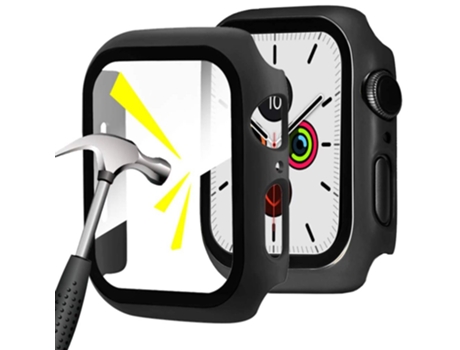 Carcasa de TPU mate antiarañazos para Apple Watch Series 4/5/6/SE/SE (2022) 44mm - negro