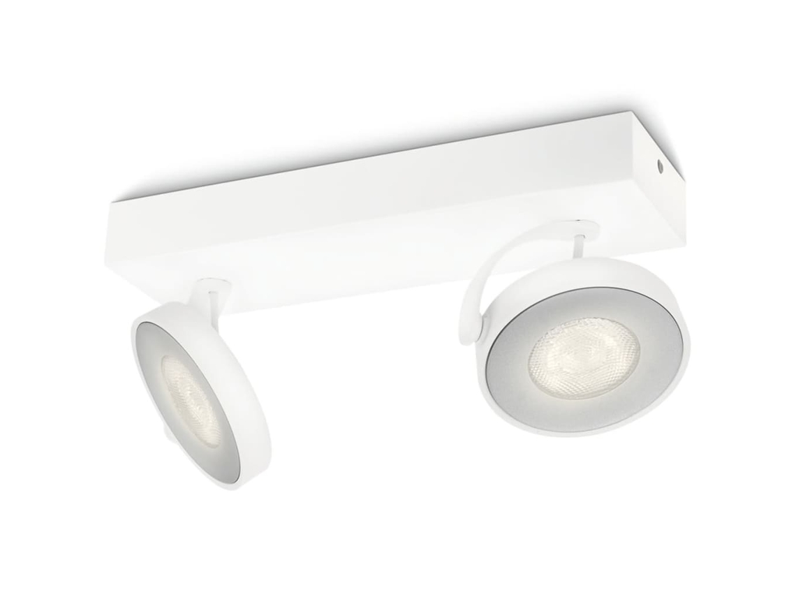 Foco Doble PHILIPS Blanco Metal