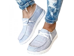 2026-zapatos De Mujer Pumps Flats Zapatos De Barco Slip On Casual Loafers Adv 39 Gris