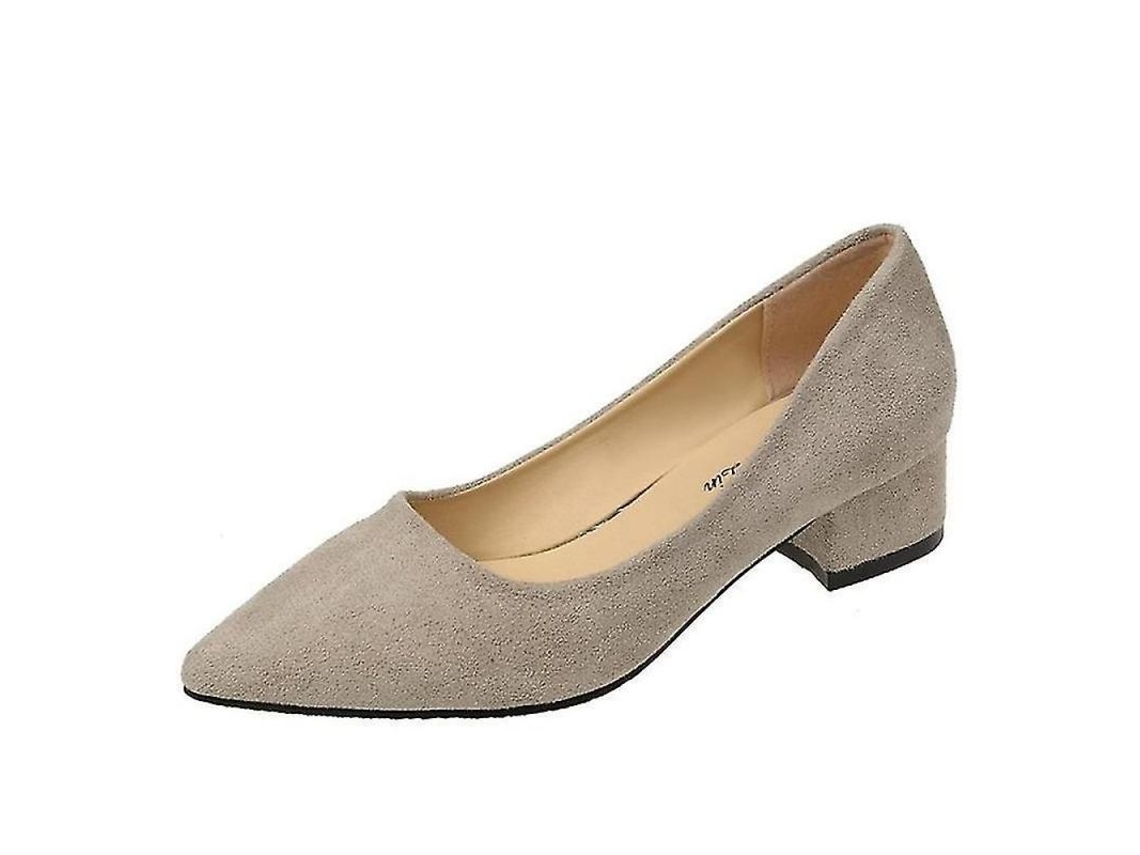 Zapatos Planos Cerrados Para Mujer Antideslizantes Confortables Loafers De Moda Diaria De Cuero Artificial Eu 40 Suede Beige