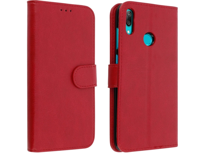 Funda Huawei Y7 2019 AVIZAR Wallet Rojo