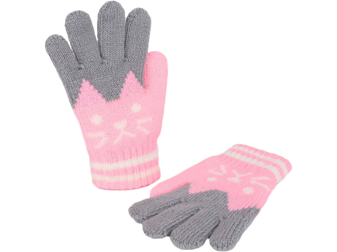 MEOIRUERY 6 Pares de Guantes para Niños, Guantes de Invierno, Guantes con Forro de Terciopelo, para Esquiar, Nieve, 3-8 Años