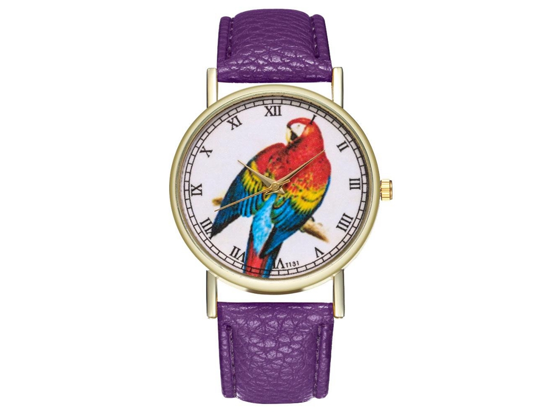 Reloj De Pulsera Unisex Zhoulianfa De Piel Sintética Con Movimiento De Cuarzo Morado