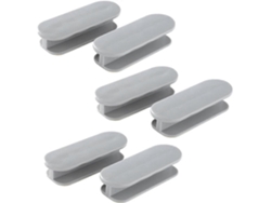 6 Manejos De Muebles Autoadhesivos Asa De Ventana Diseño Ergonómico Material Abs Ecológico Gris