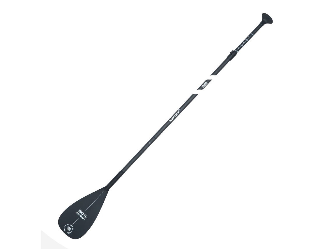 Wattsup Stand Up Paddle 30% Carbono - Fibra De Vidrio - 3 Piezas - Ajustable / Extraíble 165-215cm Anillo De Apriete - Ligero 1kg - Rendimiento