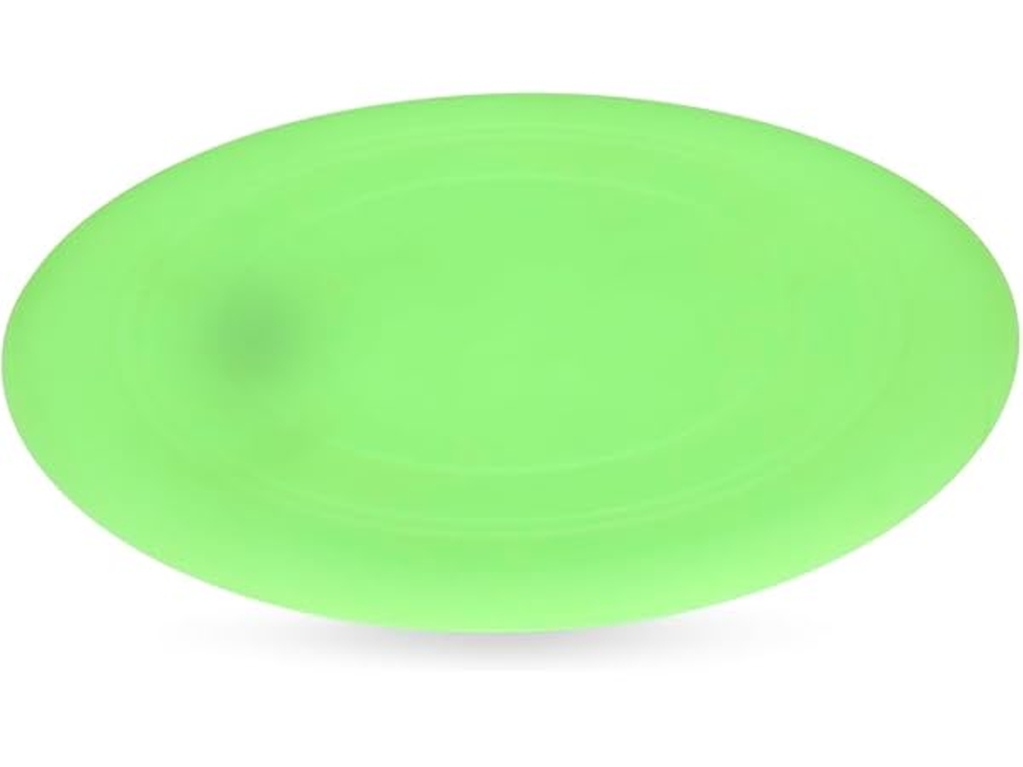 Juguete Fosforescente De Silicona Para Perros Con Diseño De Huella De Pata Y Frisbee, 17,5 Cm (1 Pieza), Educativo, Divertido Y Ergonómico.