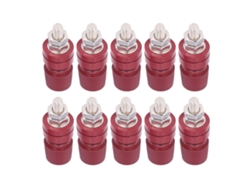 10pcs Pila De Terminales M8 De Hierro Tornillo Terminal Inversor Para Instrumento Electrónico Rojo