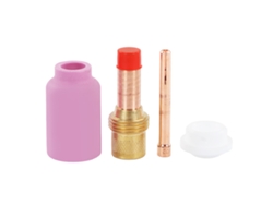 Kit 4 Peças Acessórios Para Solda Tig Conector Meio Bico Cerâmico Clamp Eléctrodo Capa Para Wp 17 18 26