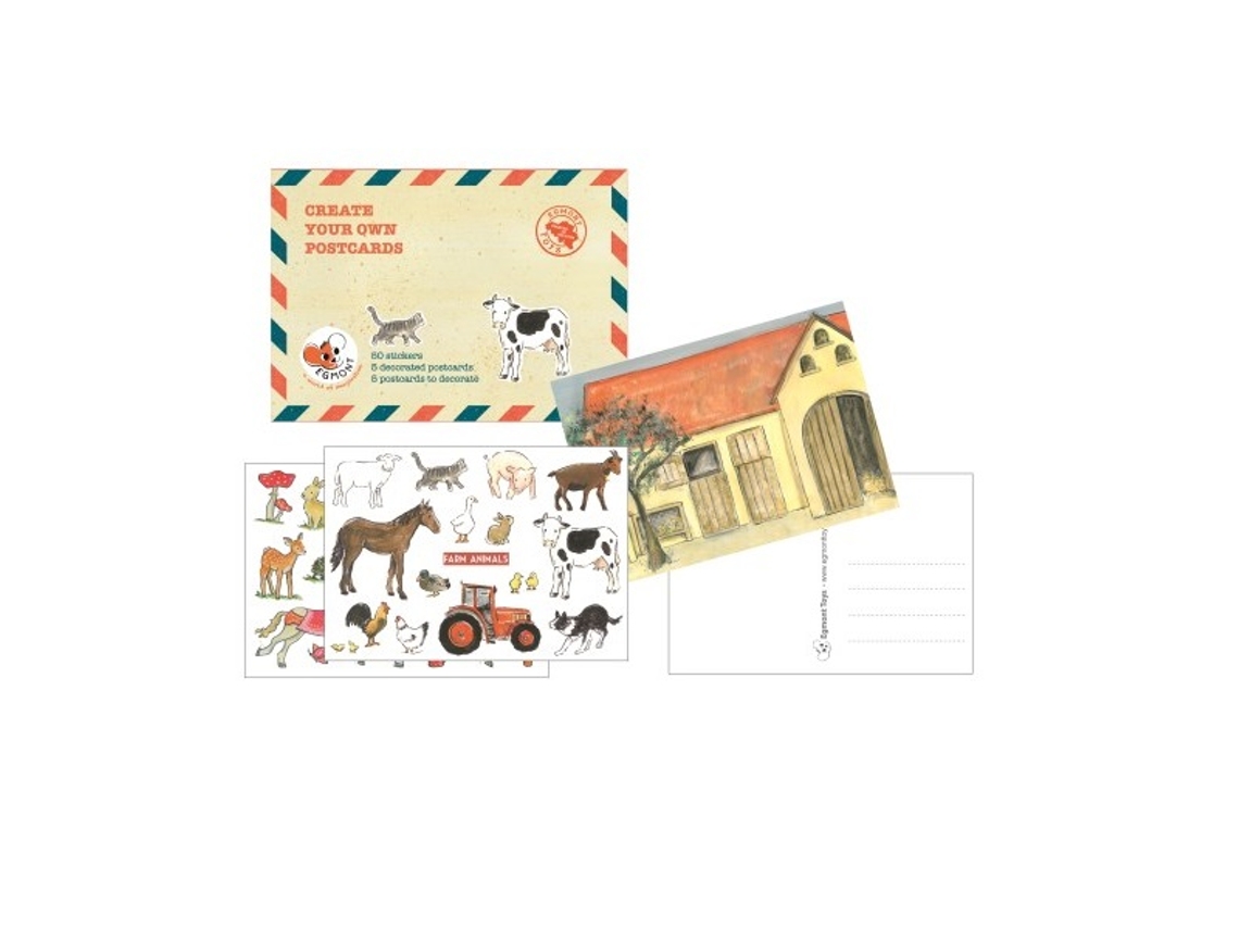 Jogo de Mesa EGMONT TOYS Post Cards With Stickers (3 Anos)