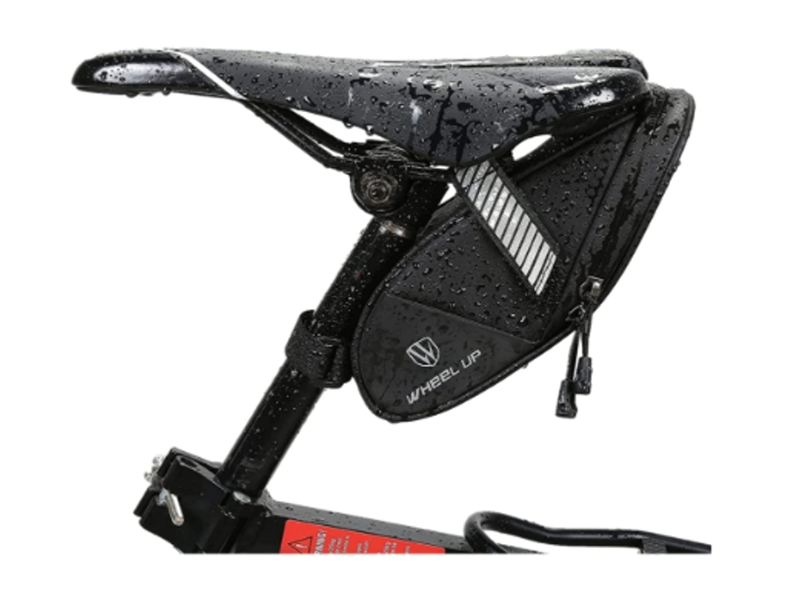 Bolsa para sillín de bicicleta, bolsas para guardar bicicletas, herramienta trasera impermeable debajo del asiento, bolsa para manillar con correa YEMAESRE