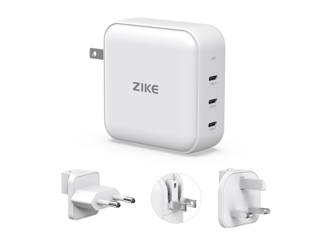 Cargador rápido Zike Z1214 140w Gan Pd3. 1 carga ultrarrápida USB-C para MacBook, iPhone, iPad y portátiles.