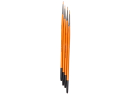 Juego De 4 Pinceles De Arte Para Acuarela Y Pintura Al Óleo, Cerdas De Nailon, Mango De Cobre.