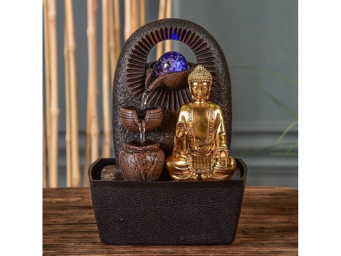 Fuente de Agua ZEN'LIGHT Bhava (Marrón - 15x20x25 cm - Resina)
