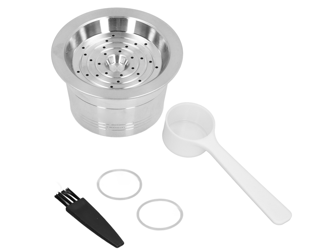 Cápsula De Café Reutilizable De Acero Inoxidable Para Máquina Cafissimo Con Cepillo