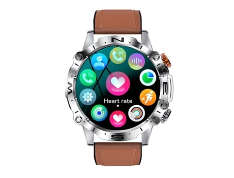 Smartwatch K59 pantalla talk time music 1.43 multideporte plata