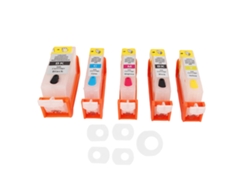 5 Cartuchos De Tinta Pp De 4 Colores Con Buen Sellado Y Salida Fluida Para Impresoras 320-321.