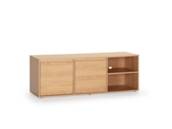 Mueble TV Tori 2 Puertas 2 Huecos, Color Roble, 130 cm VS VENTA-STOCK