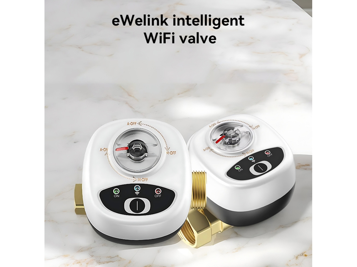 Válvula de agua inteligente Wifi IP65 con temporizador y control por aplicación DN15