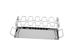 Soporte Vertical Para Muslos De Pollo Con Bandeja De Acero Inoxidable Para Asar A La Parrilla.