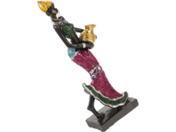 Estatua de mujer africana, figura decorativa de resina, estable, elegante, para decoración de oficinas, estantes, espacio GOKOCO