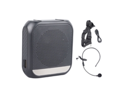 Amplificador De Voz Recargable Con Pantalla, Portátil Cintura Micrófono Diadema Para La Enseñanza.