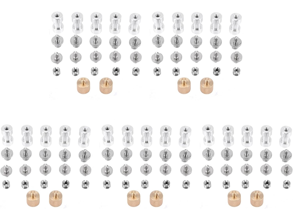 Paquete De 110 Adaptadores De Tornillo De 1/4" A 3/8" Para Adaptador De Trípode De Cámara, En Latón.