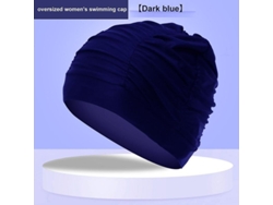 Gorro De Natación Unisex Suave, Elástico E Impermeable Para Cabello Largo, Color Azul Oscuro, 2023.