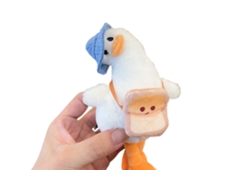 Llavero De Pato Con Lindo Sombrero, Colgante De Muñeco De Peluche, Mochila, Coche, Regalo Para Niños