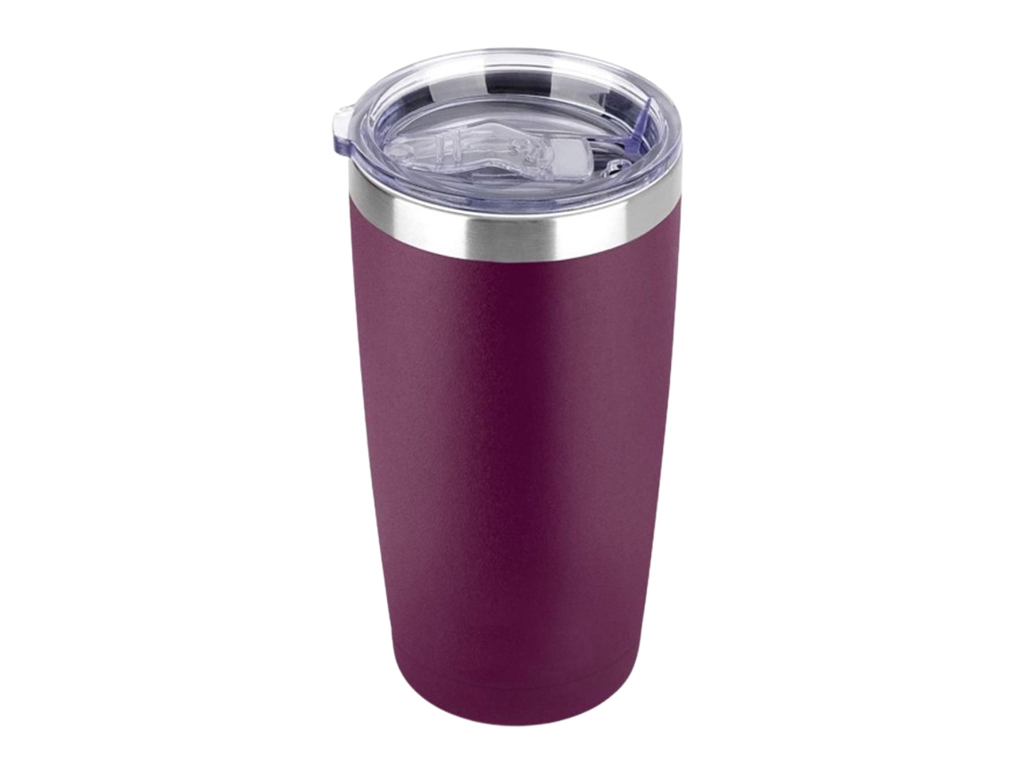 Taza de 590 ml (20 oz), vaso de acero inoxidable con aislamiento al vacío para bebidas frías y calientes con tapa Neveance (paquete de 2, negro)