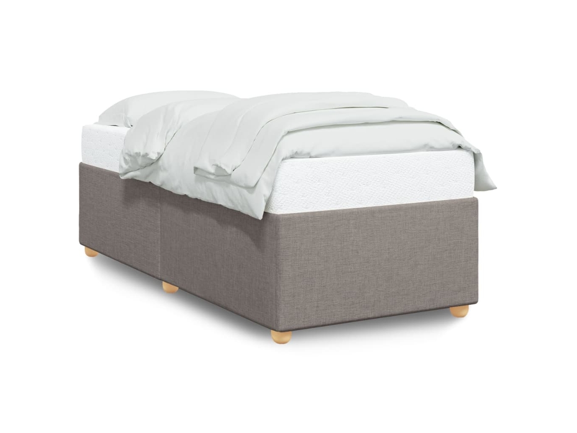 Maison Exclusive - Estructura De Cama Sin Colchón Tela Gris Taupe 80x200 Cm