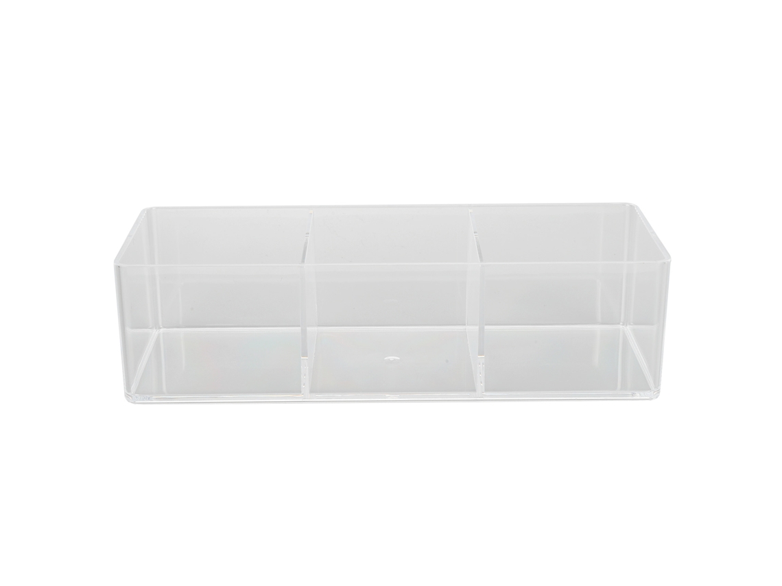 Kkml-caja De Almacenamiento De Puntas De Uñas Con 3 Compartimentos Diseño Transparente Y Abierto Para Herramientas