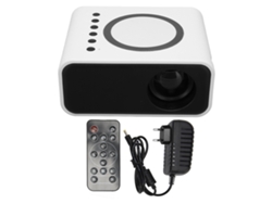 Miniproyector Led Portátil Full Hd 1080p Para Cine En Casa, Películas, Ios, Android, Blanco, Enchufe Europeo.