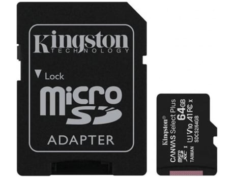 Tarjeta de Memoria MicroSDXC KINGSTON Canvas Select Plus (64 GB)