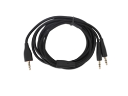 Cable Para Auriculares Mmx100 De 2 M, De 3,5 Mm A Doble 3,5 Mm, Cable De Repuesto Para Pc, Color Negro.