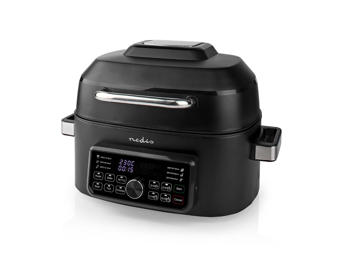 Freidora sin aceite NEDIS 6 l Temporizador: 120 min Número de programas preestablecidos: 7 Digital Negro
