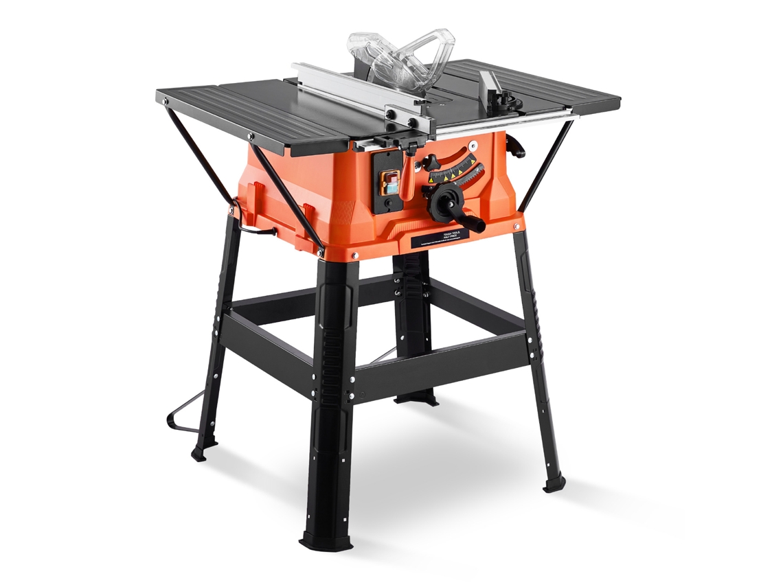 Sierra de mesa Succebuy de 1800 W, 4800 RPM, 254 mm, 945 x 850 x 1060 mm con soporte