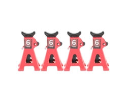 Juego De 4 Soportes De Elevación Ajustables De Aleación De Aluminio Para Coches Rc A Escala 1/24 Scx24 (rojo)